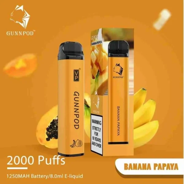 buy Gunnpod Banana Papaya 2000 Puffs in Tasmania
