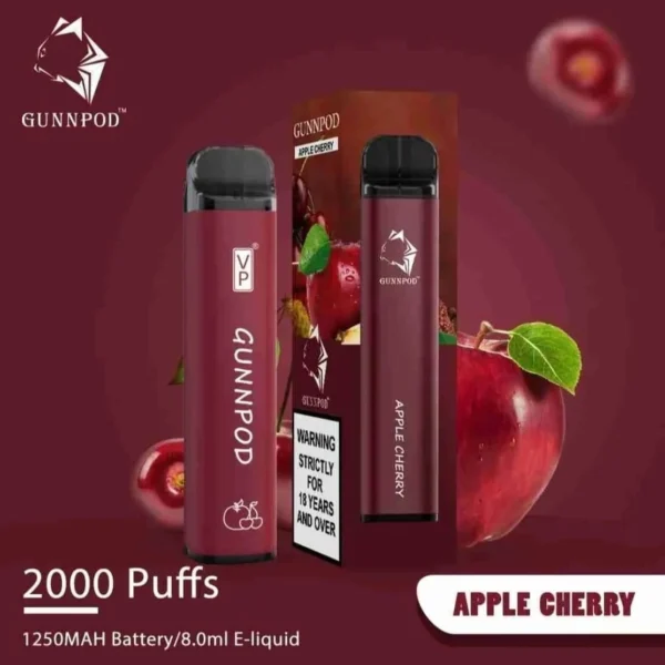 buy Gunnpod Apple Cherry 2000 Puffs in Tasmania