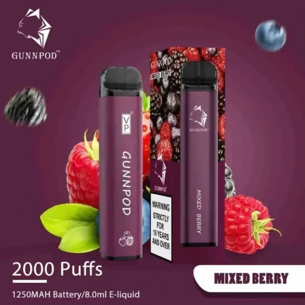 buy Gunnpod Mixed Berry 2000 Puffs in Tasmania